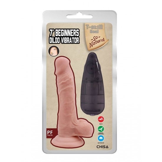 7’ Beginners Dildo Vibrator Flesh