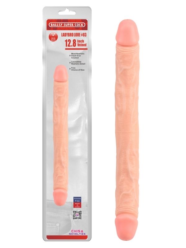 Ballsy Super Cock Ladybro Love Çift Taraflı Dildo