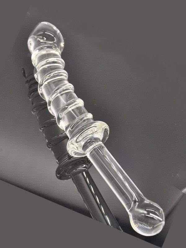 CENSAN 23cm Tırtıklı Cam Dildo