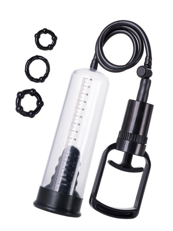 Censan 3 halkalı Penis Pompası PVC Şeffaf 20,5 cm