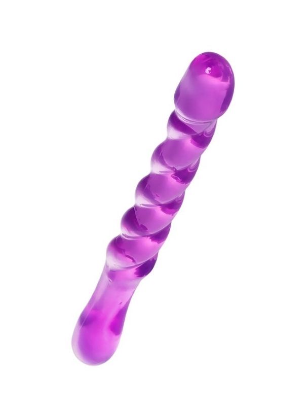 Censan Çift taraflı Jel Dildo Tanza, TPE, mor, 27,5 cm