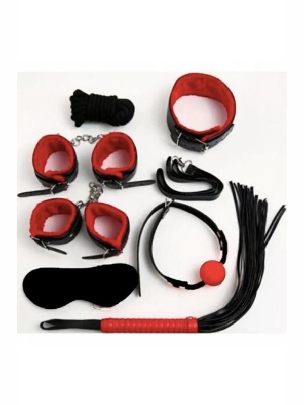 Censan Fetiş Kırmızı Siyah Set 7 Parça