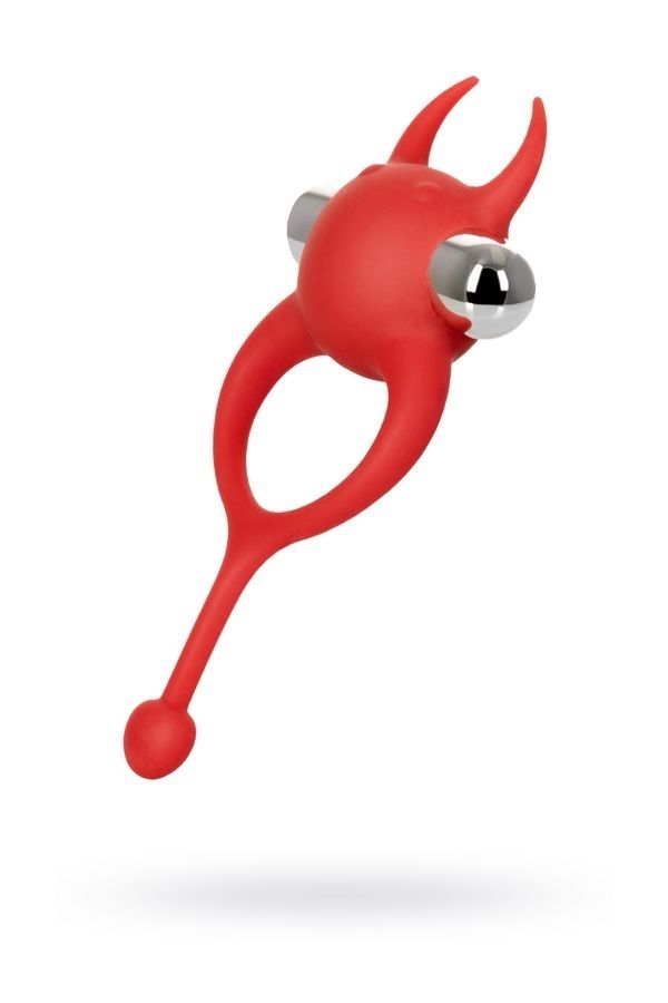 Censan Jos Nick Kuyruklu ve Titreşimli Kırmızı Penis Halkası