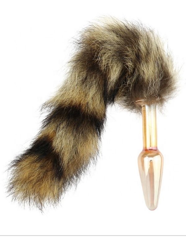 CENSAN Tilki Kuyruklu Cam Anal Plug 11cm çap 25mm