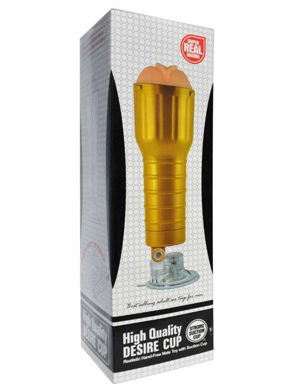 Desire Cup Fener Tipi Vantuzlu Suni Vajina Mastürbatör - Siyah