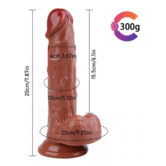 Noctis 20cm Kahverengi Dildo No:17