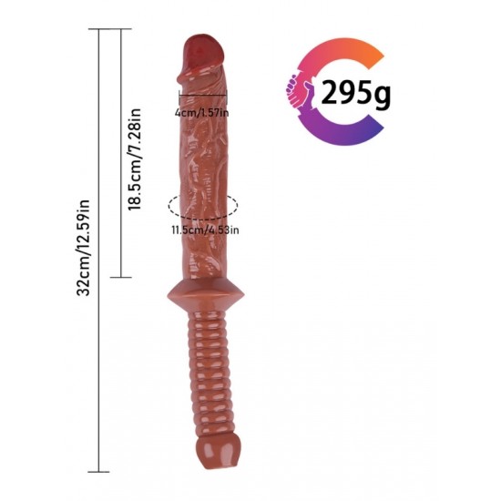 Noctis 32cm Kahverengi Realistik Kılıç Dildo No:150