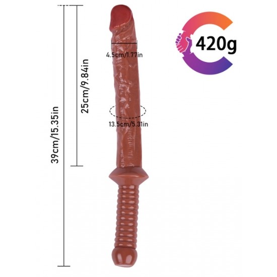 Noctis 39cm Kahverengi Realistik Kılıç Dildo No:162