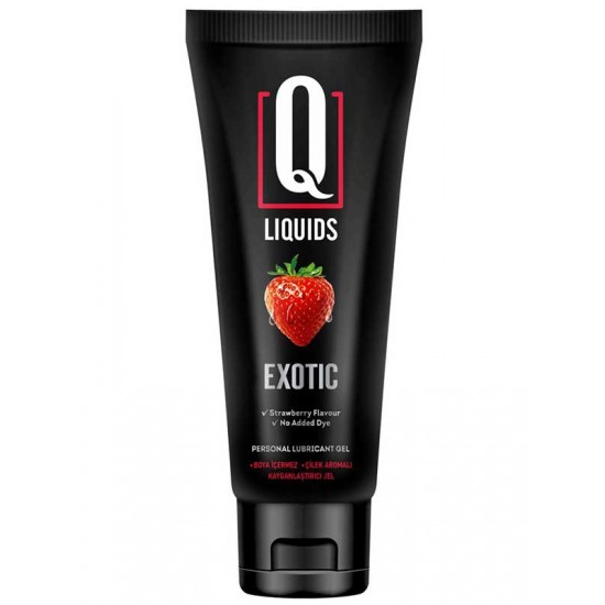 Q Liquids Exotic Çilek Aromalı Kayganlaştırıcı Jel 200ML.