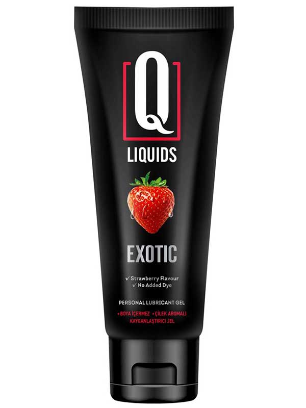 Q Liquids Exotic Çilek Aromalı Kayganlaştırıcı Jel 200ML.